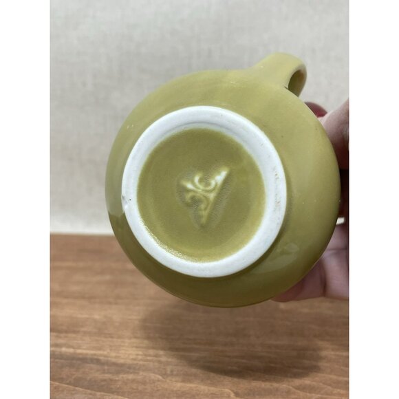 Vintage Homer Laughlin Best China Olive Green Creamer Has Chip On Base 3 Inch - Picture 8 of 9